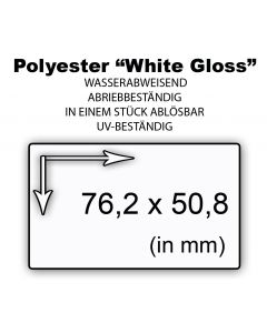 ETIKETT 3" X 2" POLYESTER